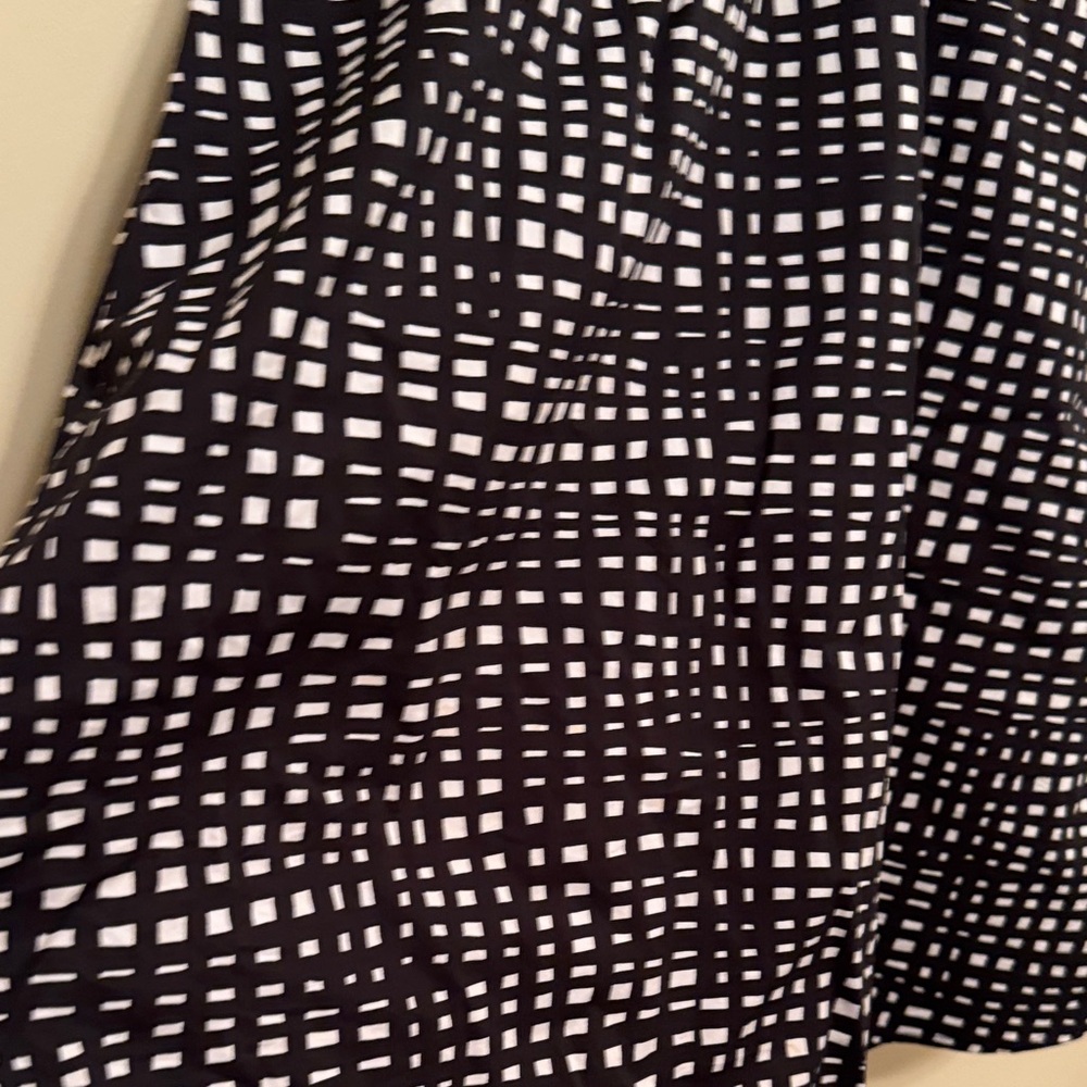 Theory Black and White Patterned Mini Dress - Picture 7 of 12